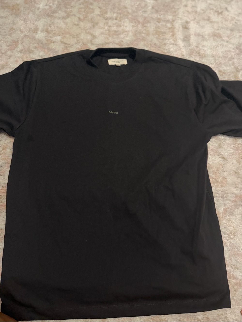 Mood Embroidered Crewneck T-Shirt - Black